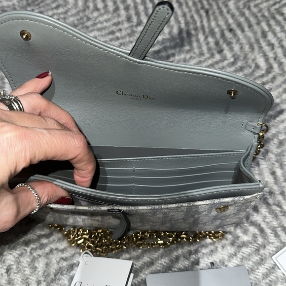 Saddle long wallet on chain canvas - Picture 7 of 14